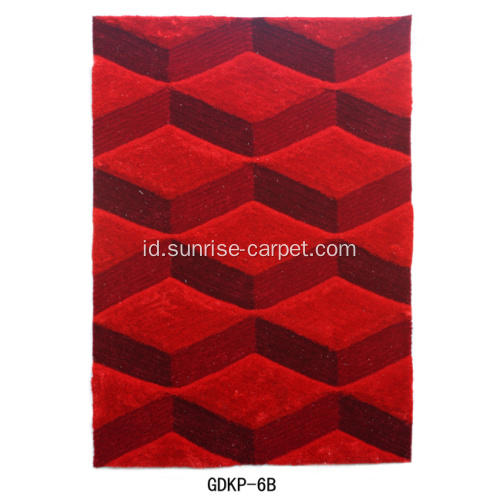 Sutra & elastis 3D dengan geometri desain karpet